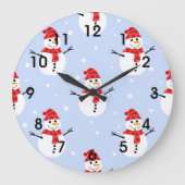 Grande Horloge Ronde Noël Snowman Motif (Recto)