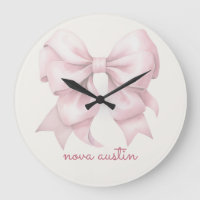 Nœud Rose Tendance Personnalisé Avec Nom Monogramm