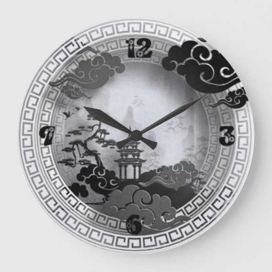 Grande Horloge Ronde Noir et blanc (Recto)
