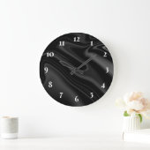 Grande Horloge Ronde Noir moderne (Maison)