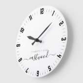 Grande Horloge Ronde Nom de couple Newlyweds Werdding (Angle)