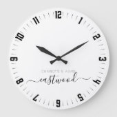 Grande Horloge Ronde Nom de couple Newlyweds Werdding (Recto)
