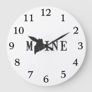 Grande Horloge Ronde Nom du Maine avec lettre en forme d'état