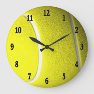 Grande Horloge Ronde Nombre noir de balle de tennis