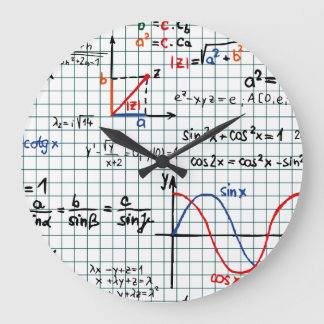 Grande Horloge Ronde Nombres de formules de maths