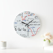 Grande Horloge Ronde Nombres de formules de maths (Maison)