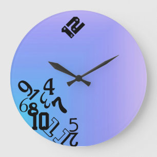 Grande Horloge Ronde Nombres en baisse