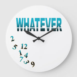 Grande Horloge Ronde Nombres fous quoi que