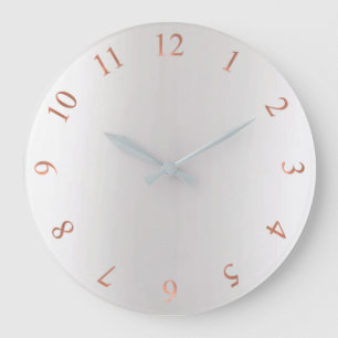 Grande Horloge Ronde Nombres gris des USA R-U d'argent de parties