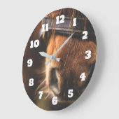 Grande Horloge Ronde Nose Cute Brown (Angle)