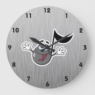 Grande Horloge Ronde Note de musique de bande dessinée