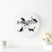 Grande Horloge Ronde Notes de Cats (Maison)