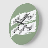 Grande Horloge Ronde Notes musicales (Angle)