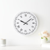 Grande Horloge Ronde Notes musicales simples | Wall Clock (Maison)