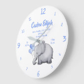 Grande Horloge Ronde Nourriture des éléphants pour bébés de Keepsaké (Angle)