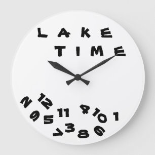 GRANDE HORLOGE RONDE "NOUS SOMMES SUR ***LAKE TIME***" AVEC CETTE HORLO
