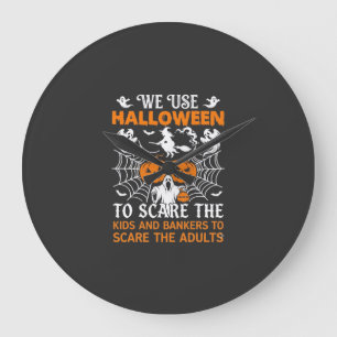 Grande Horloge Ronde Nous utilisons Halloween Épouvante Fantôme Citroui