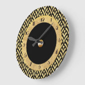 Grande Horloge Ronde Nouveau Style Art Déco Circulaire (Angle)