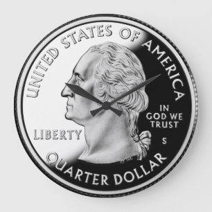 Grande Horloge Ronde Nouveau trimestre Dollar
