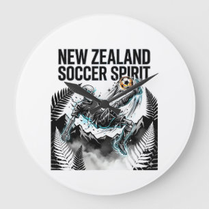 Grande Horloge Ronde Nouvelle-Zélande Esprit de Football Squelette Bute