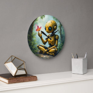 Grande Horloge Ronde Nox Trouve la Merveille,Le Premier Papillon d'un R