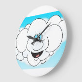 Grande Horloge Ronde Nuage joyeux (Angle)