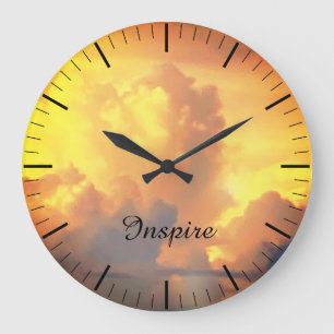 Grande Horloge Ronde Nuages à l'horloge du coucher du soleil