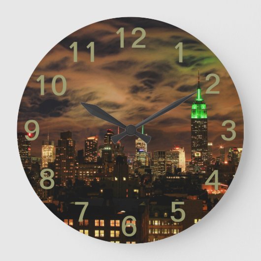 Grande Horloge Ronde Nuages éthérés : NYC Skyline, ESB (Recto)