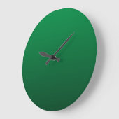 Grande Horloge Ronde Nuances de vert forêt (Angle)