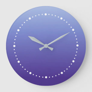 Grande Horloge Ronde Nuances de violet de pervenche à bleu