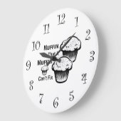 Grande Horloge Ronde Nuffin qu'un muffin ne peut pas réparer l'horloge (Angle)