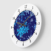 Grande Horloge Ronde Nuit de Noël neige (Angle)