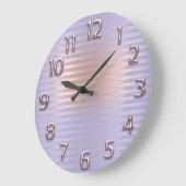 Grande Horloge Ronde Numéro Arabe Trace Les Lignes. Violet Rose (Angle)