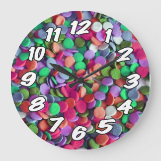 Grande Horloge Ronde Numéro de Green Pink