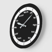 Grande Horloge Ronde Numéro de lettre (Angle)