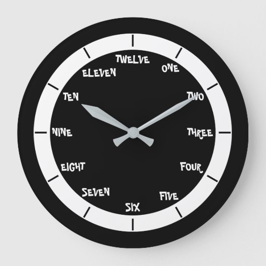 Grande Horloge Ronde Numéro de lettre (Recto)