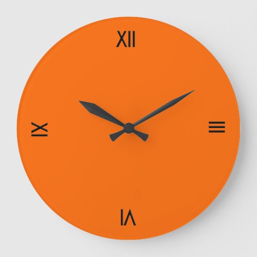 Grande Horloge Ronde Numéro de roman solid orange (Recto)