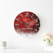 Grande Horloge Ronde Numéros de Noël (Maison)