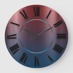 Grande Horloge Ronde Numéros romains du minimalisme moderne de Bourgog