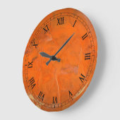 Grande Horloge Ronde Numéros romains en terre cuite laquée Wallclock 2 (Angle)