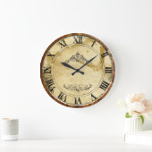 Grande Horloge Ronde Numéros romains vintages (Maison)