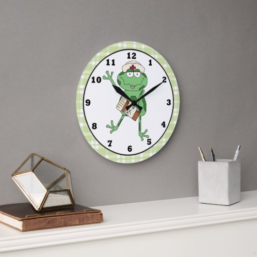 Grande Horloge Ronde Nurse Frog wall clock (Bureau)