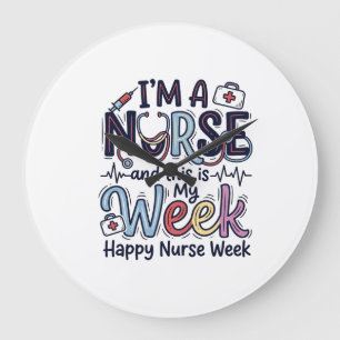 Grande Horloge Ronde Nurse Week Vintage Typography Shirt Design_1
