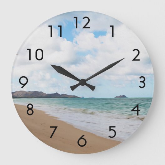 Grande Horloge Ronde Oahu Hawaii Ocean Waves & Beach (Recto)