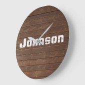 Grande Horloge Ronde oak with family name (Angle)