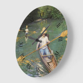 Grande Horloge Ronde Oarsmen par Gustave Caillebotte, Art Vintage (Angle)