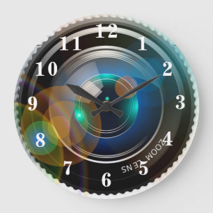 Grande Horloge Ronde Objectif de caméra