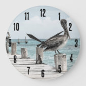 Grande Horloge Ronde Océan côtier Pélican (Recto)