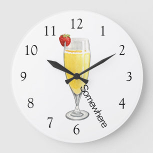 Grande Horloge Ronde O'Clock Somewhere Mimosa