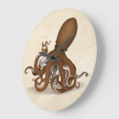 Grande Horloge Ronde Octopus Holding (Angle)